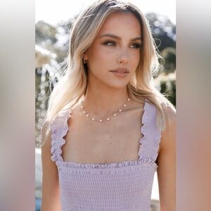 21 Saints Ruffled Crop Tank